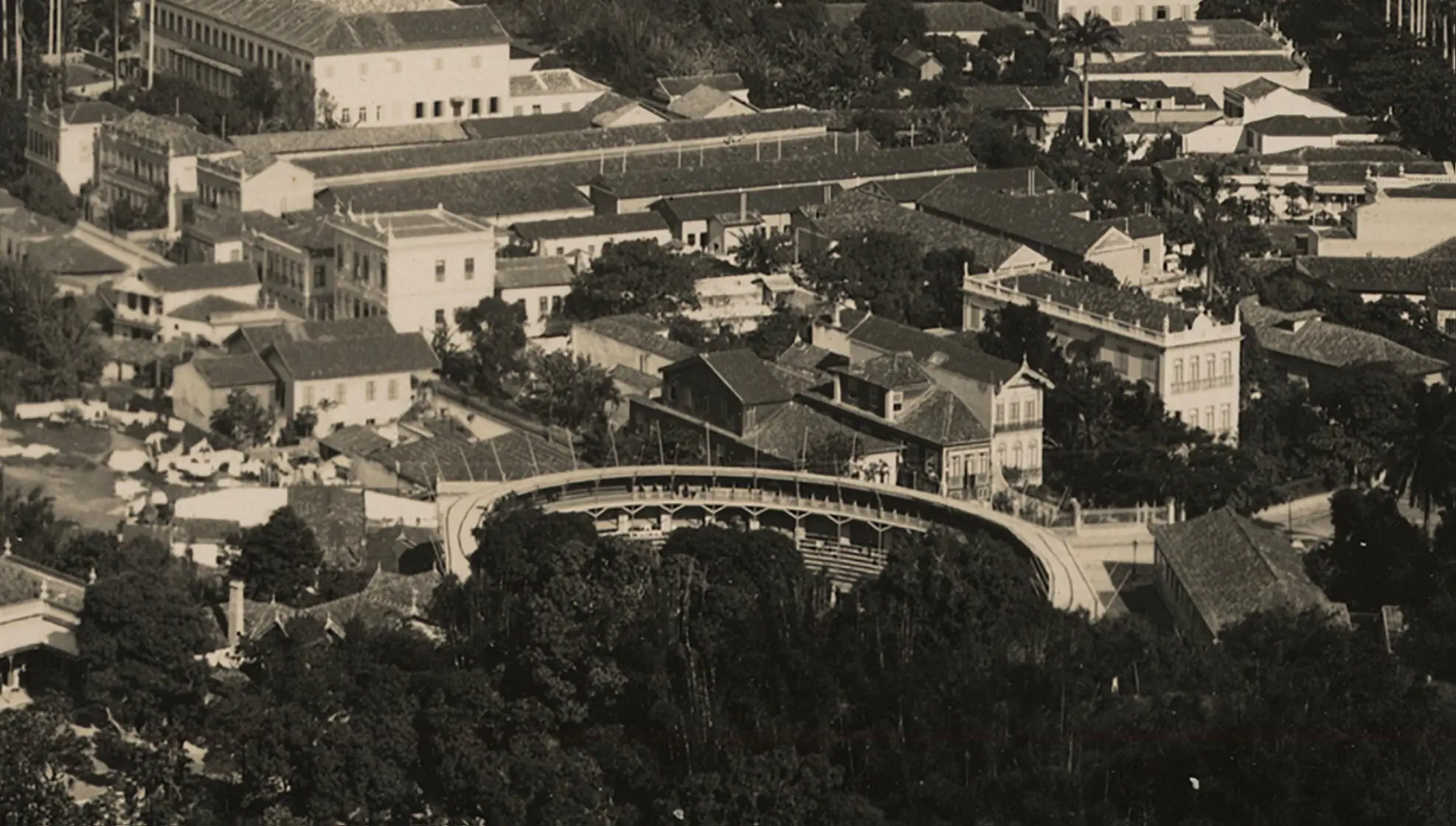 Praça de touros histórica em Laranjeiras, Rio de Janeiro, 1890