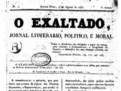 Jornal antigo em preto e branco, datado de 4 de agosto de 1830.
