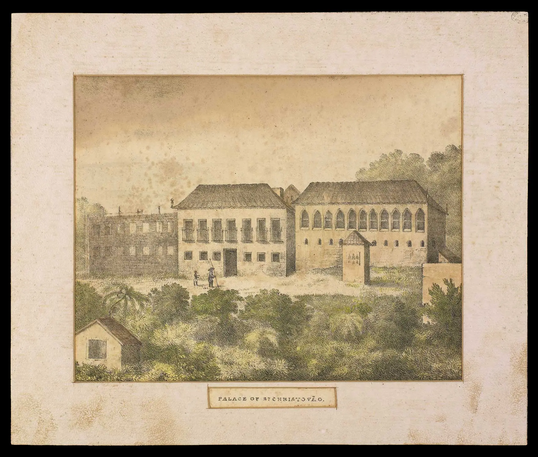 Palácio de São Cristóvão em preto e branco
