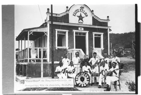 Cartão-postal preto e branco do Hotel Colônia de Hanseníase em Campo Grande, RJ.