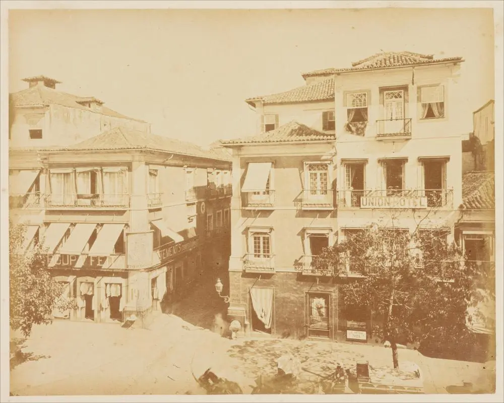 Edifícios históricos em Lisboa, Portugal.