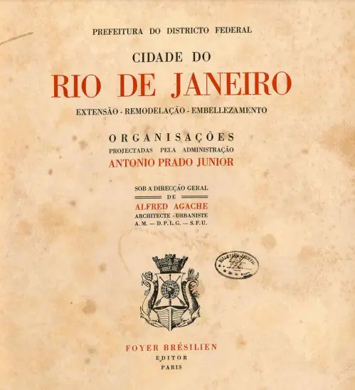 Cartaz anunciando projetos de Cidade do Rio de Janeiro.