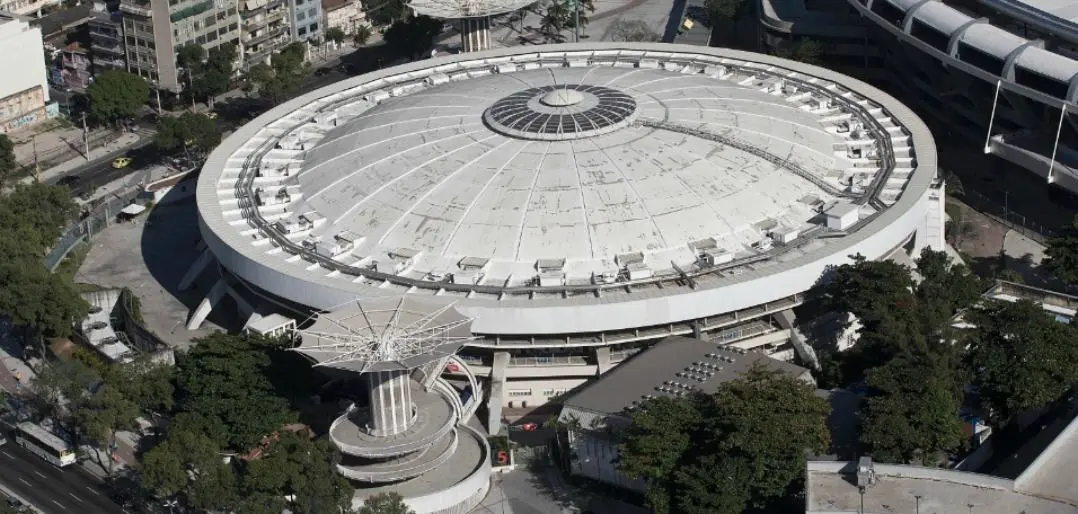 Estádio Maracanãzinho visto de cima, São Paulo