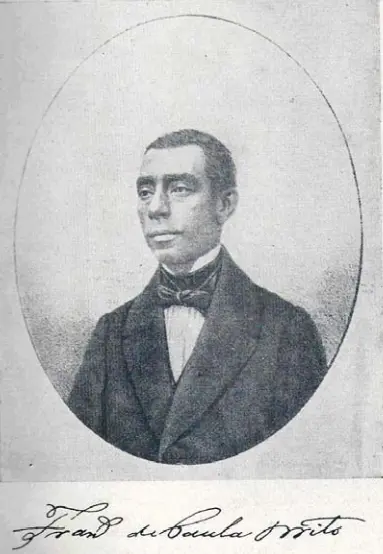 Retrato de homem adulto em terno clássico, assinatura de Franc de Paula Brito.