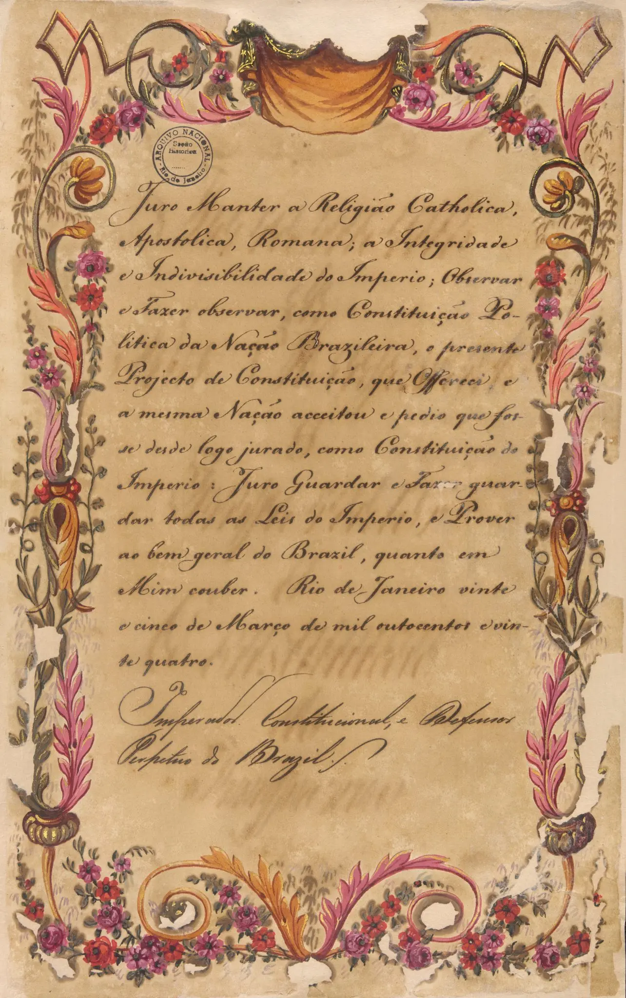 Documentário antigo sobre independência do Brasil.