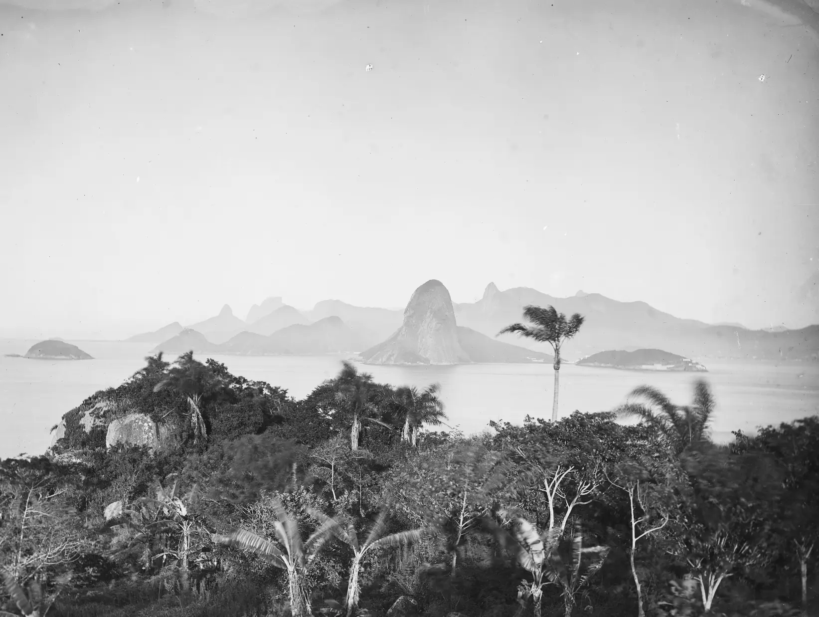Paisagem costeira com destaque para o Morro do Pão de Açúcar.