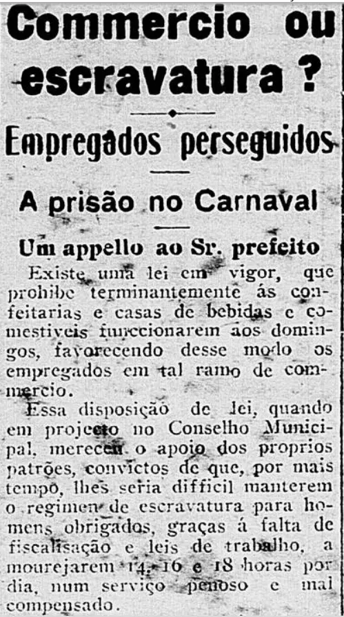 Jornal antigo em preto e branco, texto em português.