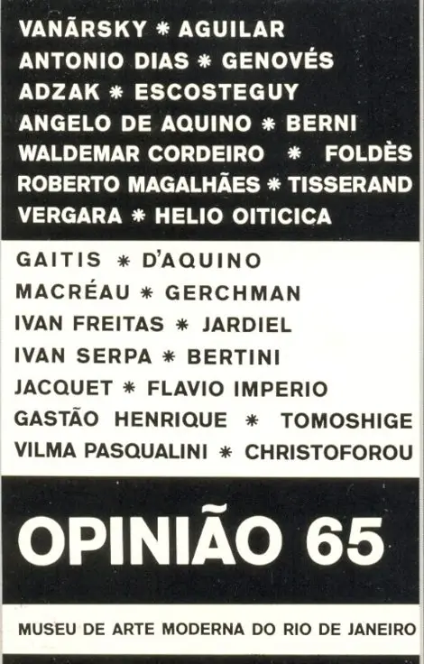 Cartaz informativo do Museu de Arte Moderna do Rio de Janeiro.