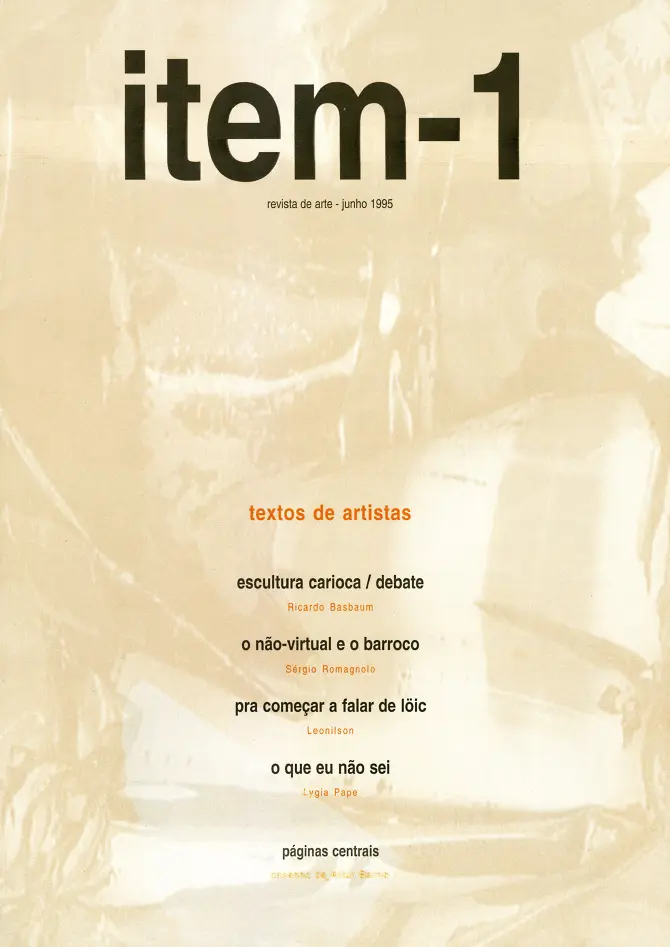 Capa de revista de arte de junho de 1995 com tópicos destacados sobre arte e cultura.