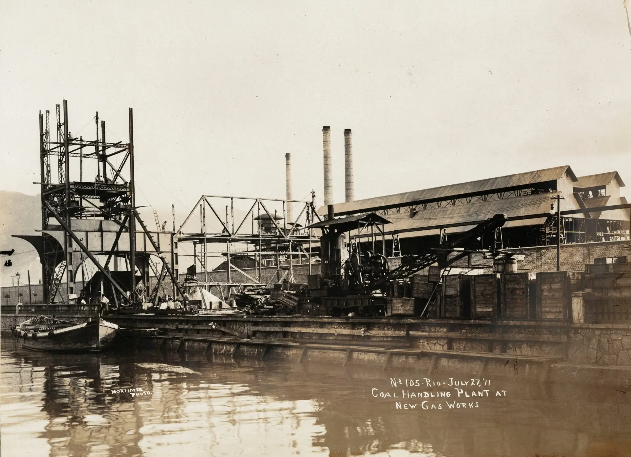 Fábrica de gás em construção, 1911