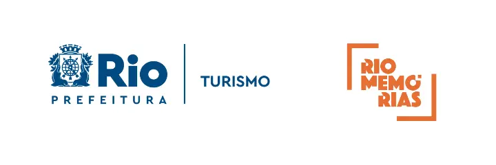 Logotipos da Rio Prefeitura Turismo e Rio Memórias.