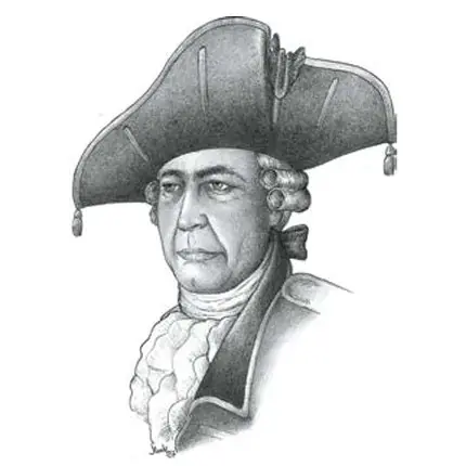 Homem militar do século XVIII em preto e branco.