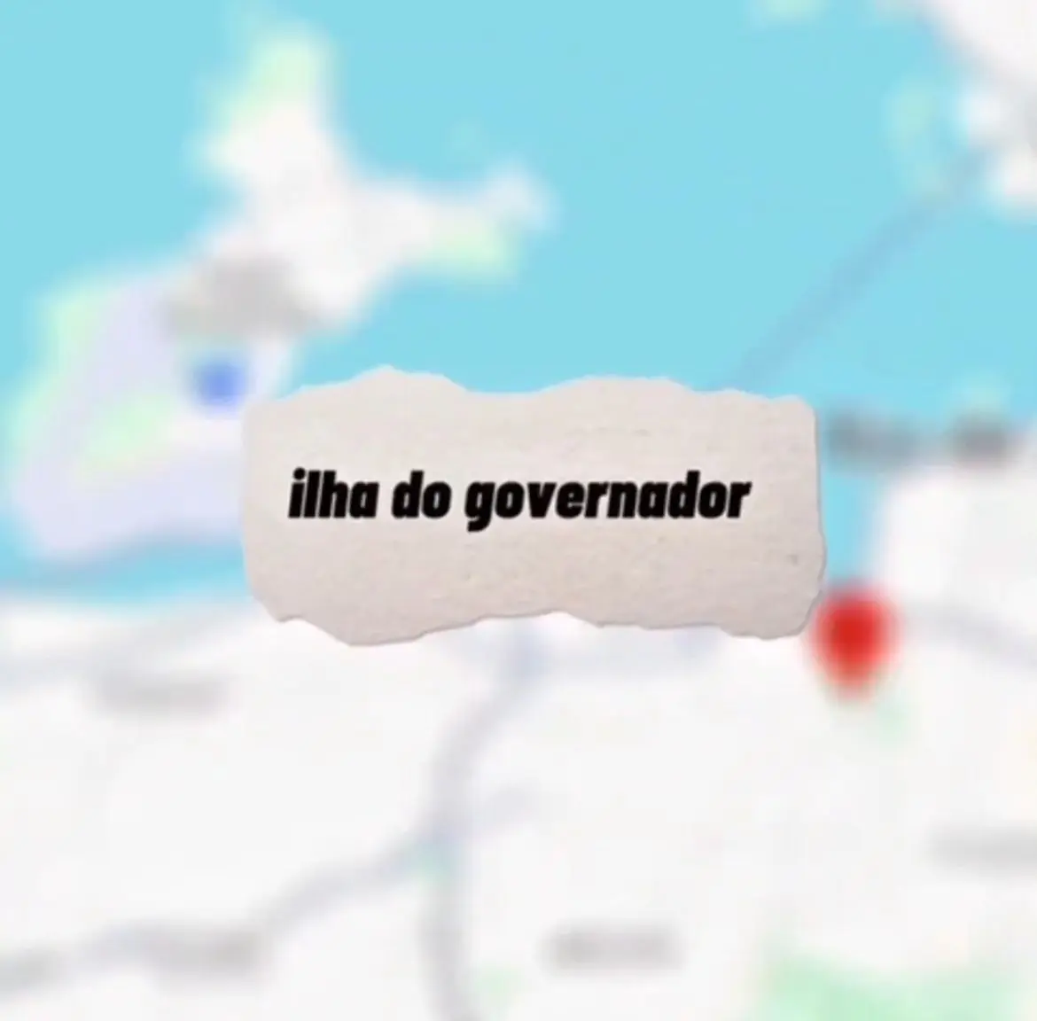 Mapa com destaque para a Ilha do Governador e barco tracejado.