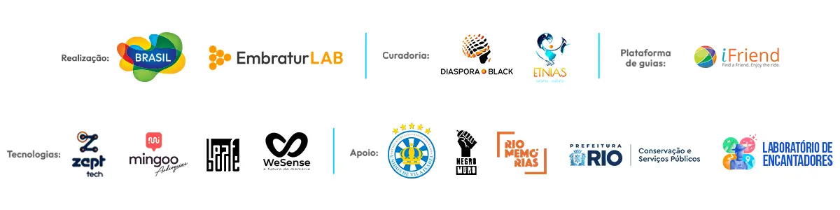Logotipos de projetos e instituições brasileiros.