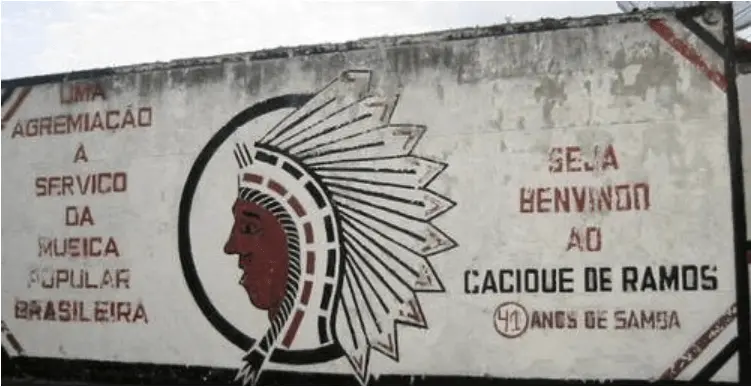 Placa comemorativa do Cacique de Ramos, 40 anos de samba.