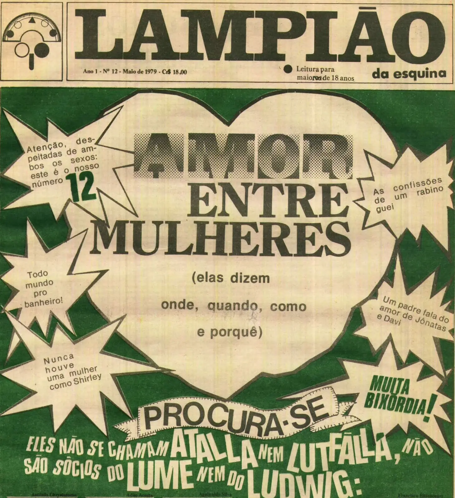 Capa de revista preto e branco sobre amor entre mulheres.