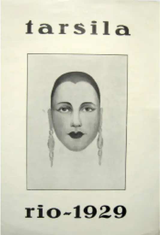 Ilustração preto e branco de Tarsila, 1929