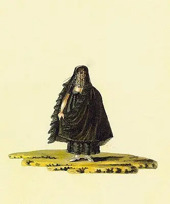 Mulher vestida de negro, Joaquim Cândido Guillobel, 1814