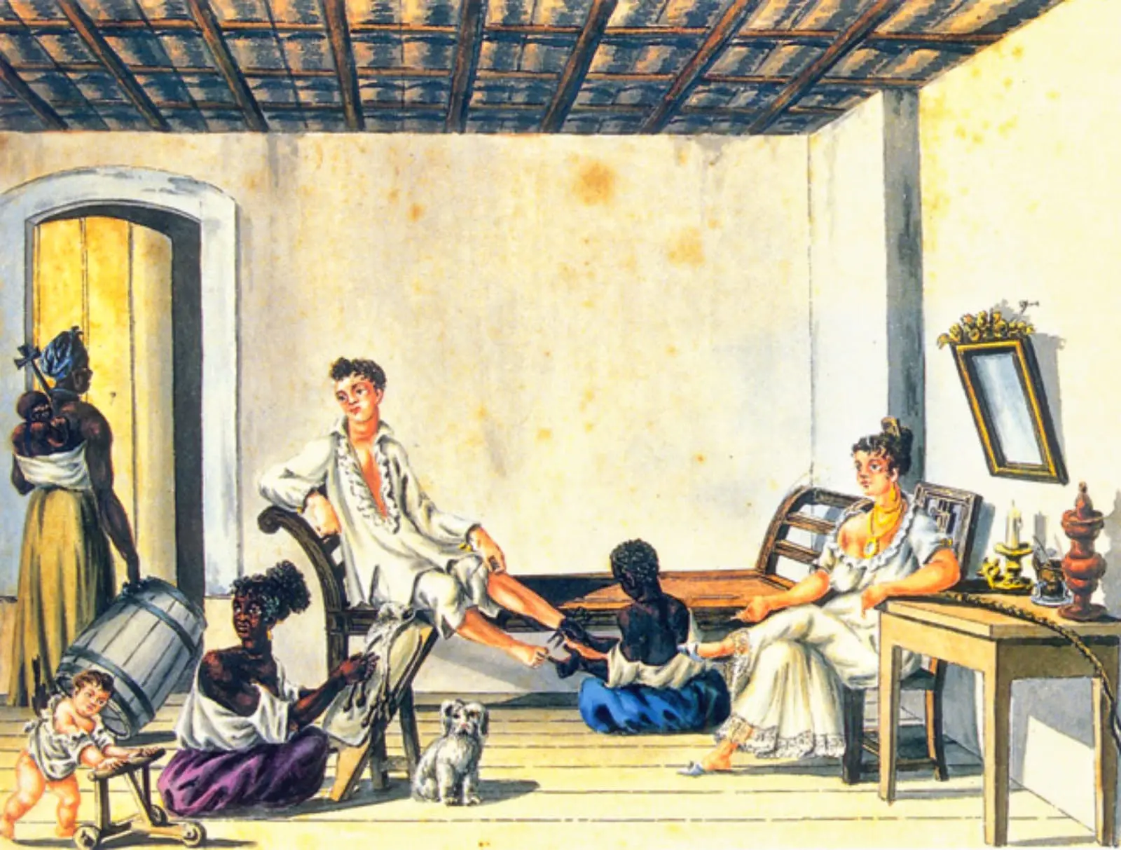 Fiel retrato do interior de uma casa brasileira, Joaquim Cândido Guillobel, 1814