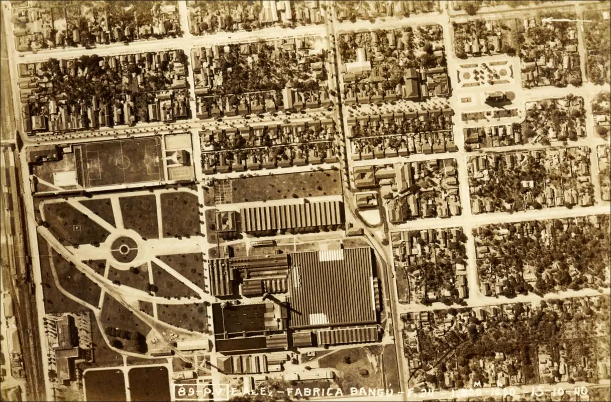 Vista aérea da Fábrica Bangu, 1940