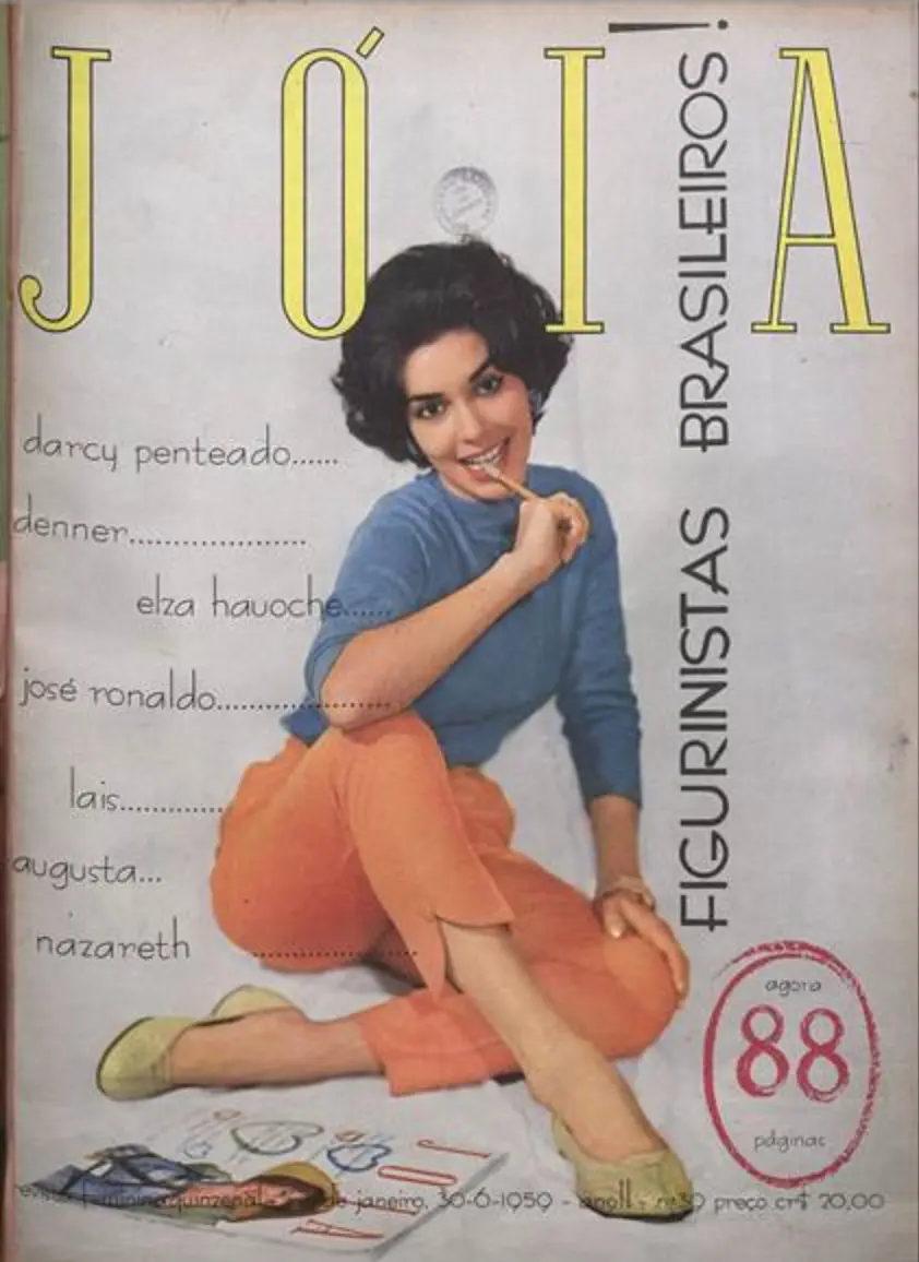 Heloisa Amado, senhora da sociedade carioca, posa para Vicent Ciantar na capa da revista Joia, 30/06/1959